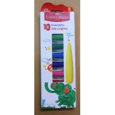 FABER-CASTELL 可擦拭學齡子彈型蠟筆10色