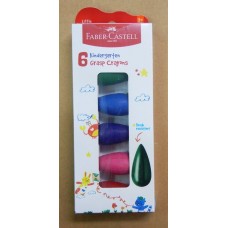 FABER-CASTELL 可擦拭學齡水滴型蠟筆6色