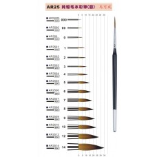 AR250 馬可威純貂毛水彩筆(圓)